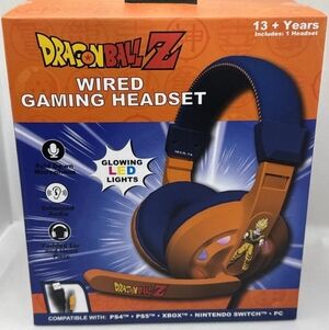 🆕The Dragon Ball Z Goku-Wired Gaming Headset Headphones by CultureFly-LED Light